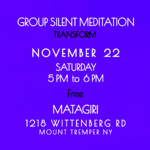 Group Silent Meditation At Matagiri